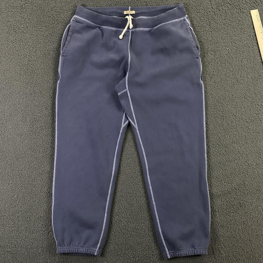 Wallace & Barnes Sweatpants Mens Large Blue Heavyweight Fleece Jogger J.CREW